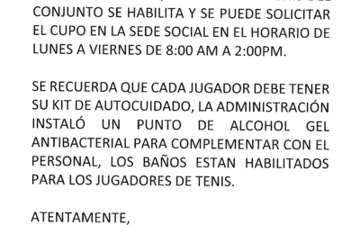 Apertura Cancha de Tenis