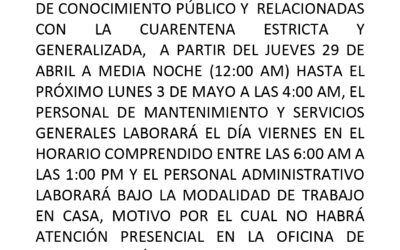 Novedades en Atención al Publico