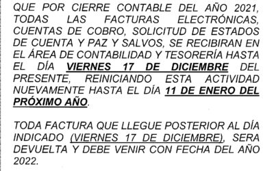 Comunicado Importante: Comunidad y Proveedores